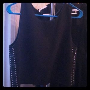 Black Waist length party top